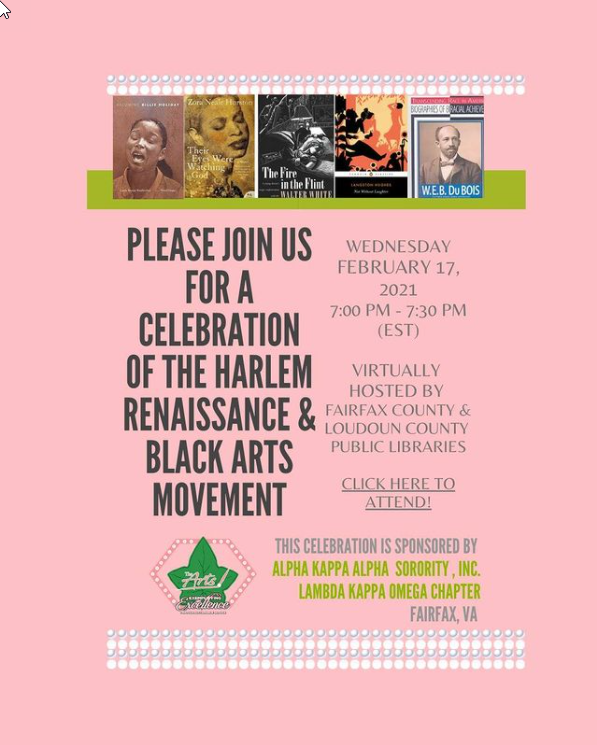 Harlem Renaissance & Black Arts Movement Celebration • Alpha Kappa ...